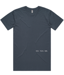Men's Logo Tee: Petrol Blue