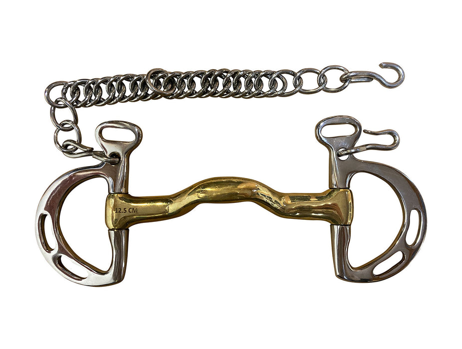 Goyo Aga curb bit with forward tilted port