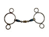 French Mouth Blue Steel 3 ring bit with copper rings