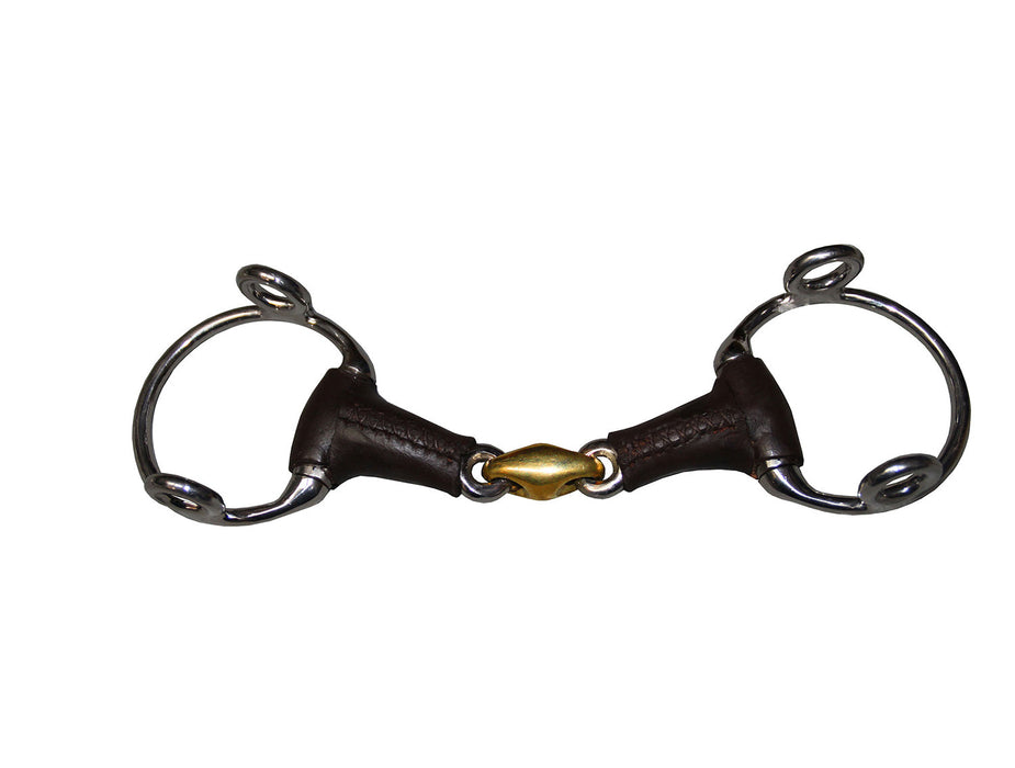 French mouth Leather Covered Gag bit