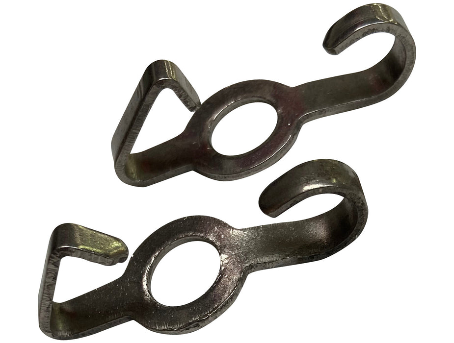 Curb chain hooks