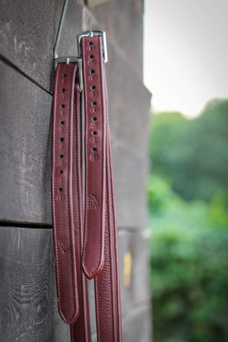 Plunged Calfskin Stirrup Straps